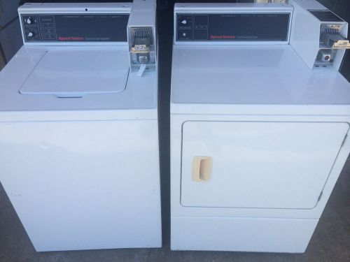 Speed queen coin-op commercial top load washer and dryer set for sale