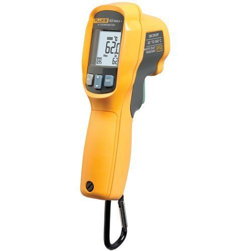 Fluke 62 MAX Plus Infrared Thermometer, AA Battery, -20 to +1202 Degree F Range