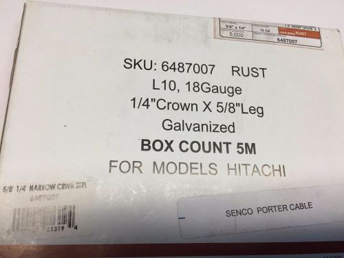 Boise Cascade  1/4  Crown x 5/8Leg 18GA L10 Galv Staple 5000ct Hitachi Senco 6487007