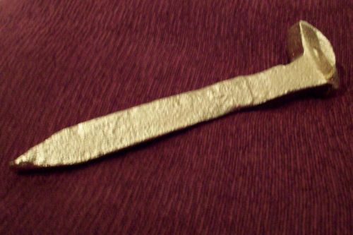 VINTAGE GOLD COLORED RAILROAD SPIKE TIE PAPERWEIGHT RR TRAIN SANTA FE B&amp;O L&amp;N