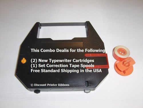 Combo deal sears electronic scholar sr2000 typewriter ribbons + correction spool for sale