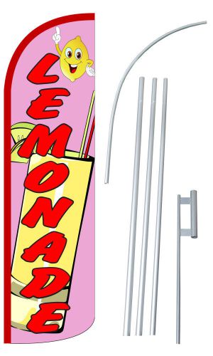 Lemonade Extra Wide Windless Swooper Flag Jumbo Banner Pole /Spike