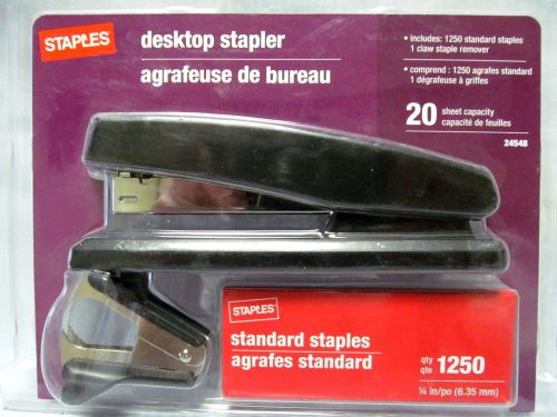 Staples Desktop Office  Stapler 1250 Staples 1 claw staple remover NEW
