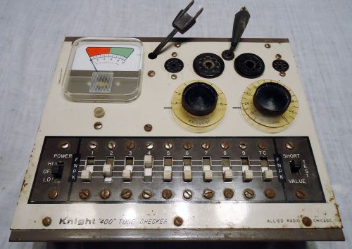 Vintage Knight Kit 400 Tube Checker Tester 1958 with Manual and Tube Chart