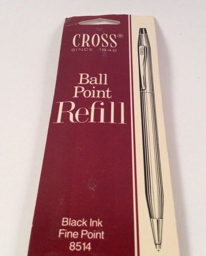 CROSS BALLPOINT REFILLS BLACK FINE POINT NEW IN PACK 8514 MADE IN USA