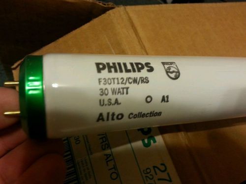 272427 philips f30t12/cw/rs alto fluorescent tube light bulb case of 30 bulbs for sale