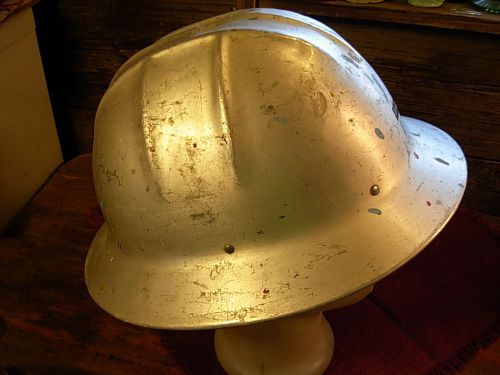 Vintage aluminum idaho logging mining jackson hard hat full brim for sale