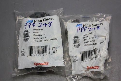 16pcs new john guest bulkhead union tube fitting pm1208e (s16-t-115d) for sale