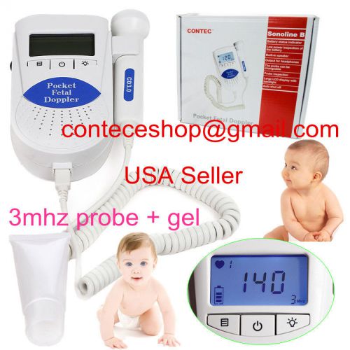 Fda ,sonoline b ,fetal doppler/backlight lcd, baby heart monitor,3mhz probe+ gel for sale