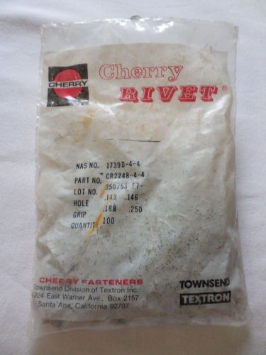 CHERRY RIVET P/N CR2248-4-4 NOS 100 ct bag