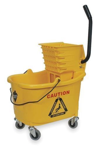 TOUGH GUY 2PYH4 Mop Bucket and Wringer, Yellow, Side Press NEW !!!
