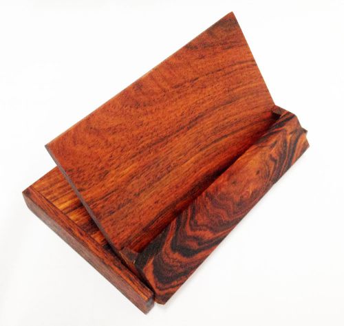 Wooden New Business Name Card Holder RoseWood Wood Box Thai Handmade Meeting