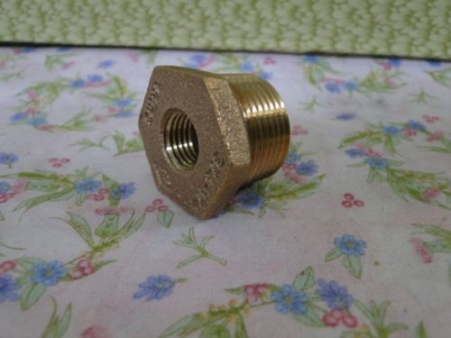 Hex bushing, brass, 3/4&#034; npt m x 1/4&#034; npt fm for sale