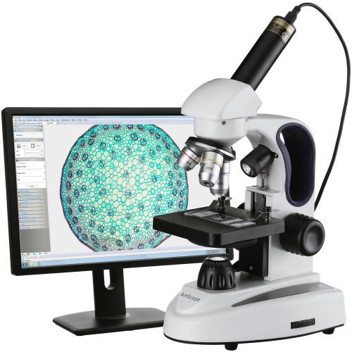 40X-1000X Metal Frame Glass Optics Digital Student Microscope with USB Imager