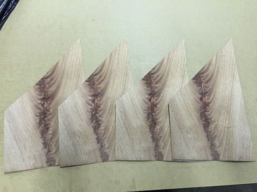 Wood veneer crotch mahogany lot 4 piece&#039;s 10mil paper backed&#034;exotic&#034;cr2 12-31-15 for sale