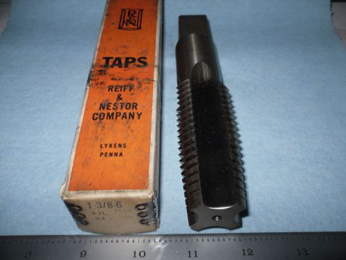New 1-3/8&#034; - 6 nc  reiff &amp; nestor plug tap hs gh 4 machinist shop tool for sale