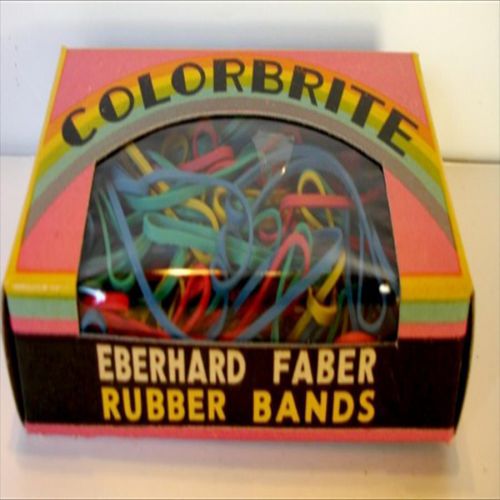 Eberhard Faber Rubber Bands Colorbrite   Box  Full