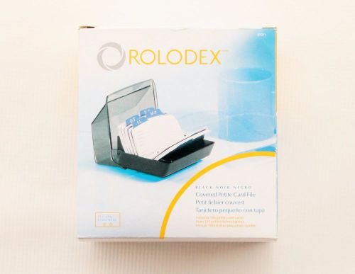 Rolodex Covered Petite Card File with A-Z Indexed Tabs &amp; Cards