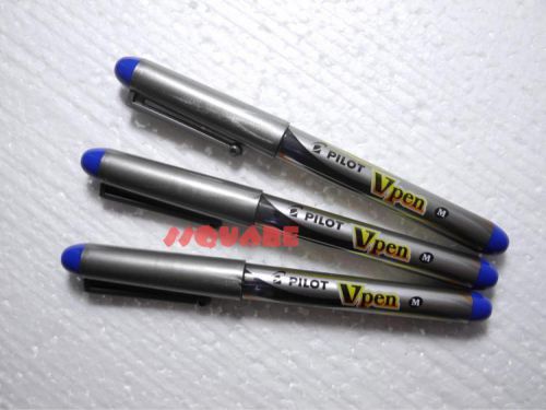 3 x Pilot Vpen SVP-20MS Disposable Medium Nib Fountain Pen, Blue (Japan)