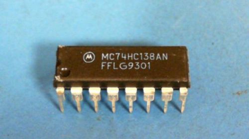 50-pcs of mc74hc138an decoder/demultiplexer single 3-to-8 automotive 16-pin pdip for sale