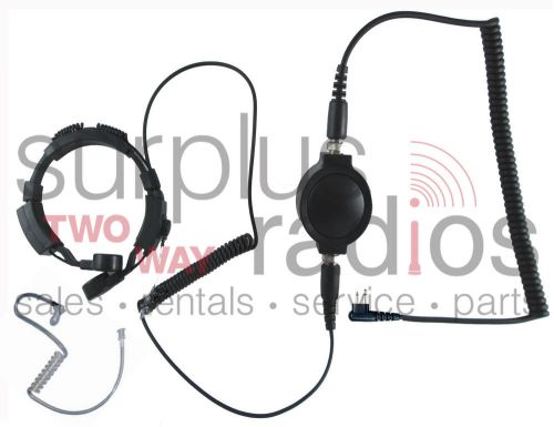 Throat Mic Headset For Motorola 2 Pin Radios CP200 PR400 CP185 BPR40 P1225 GP300