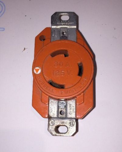 HUBBELL HBL TWIST-LOCK RECEPTACLE 3p 3W ISOLATED GROUND  30A 125v