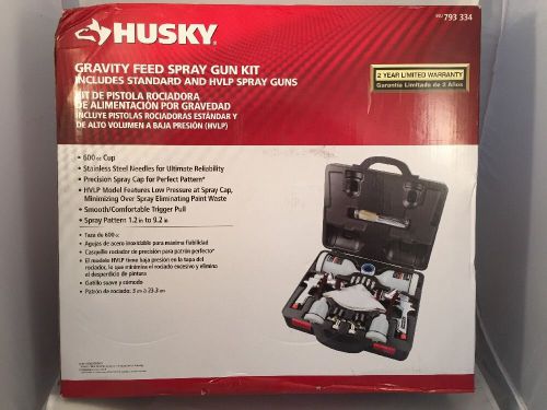 Husky HVLP and Standard Gravity Feed Spray Gun Kit
