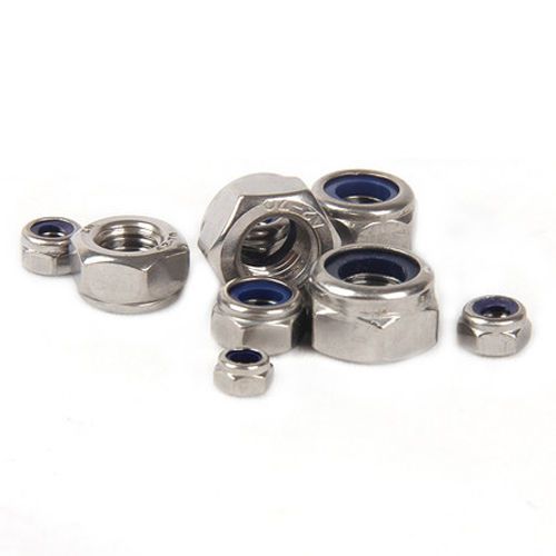 Stainless Steel Hexagon Hex Nuts Self-locking locknut with Nylon Rubber M2-M12
