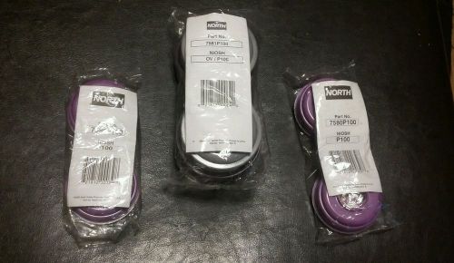 North 7581P100 Respirator Cartridges, Package of 2 plus 2 packs Part 7580P100