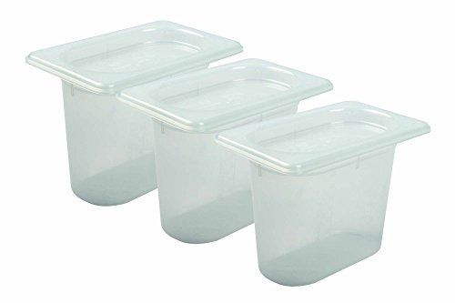 San jamar mp19rd mod pans 1/9 food pan with lid, retail pack, 1 quart (pack of for sale