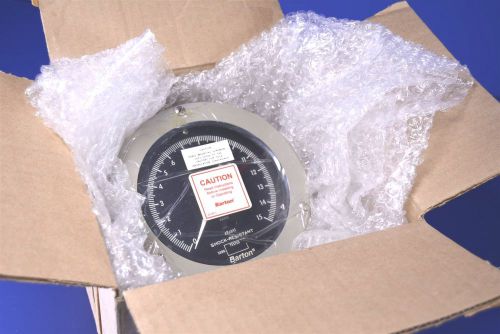 Barton 0-15psi shock resistant differential pressure gage 19hcxxx0x15e1axaxx03 for sale