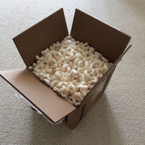1 CUBIC FOOT GENTLY USED PACKING WHITE PEANUTS ASSORTED SHAPES CLEAN