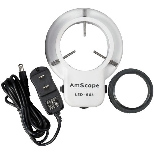 Amscope led microscope ring light illuminator with dimmer for sale