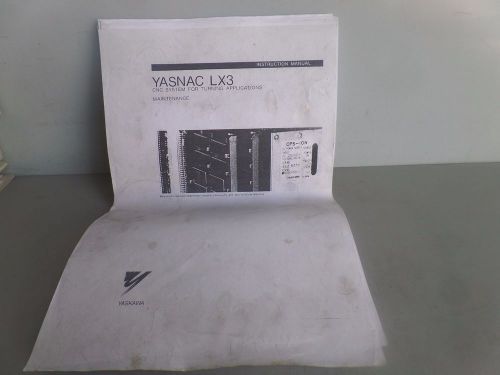 Yasnac lx3 system for turning applications instruction maintenance manual mona for sale