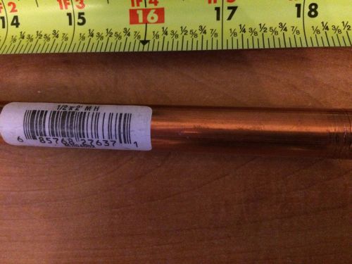 NEW NWT 1/2&#034; Copper Pipe 18&#034; Long