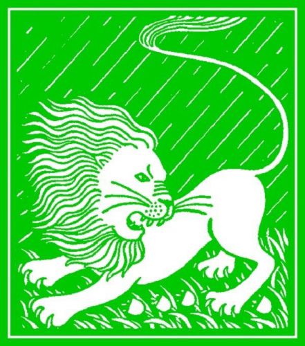 30 Custom Vintage Green Lion Art Personalized Address Labels