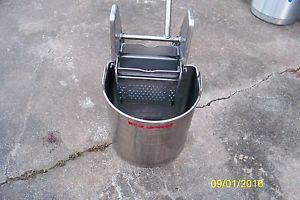 Royce Rolls Mop Wringer and Mop Bucket 8-Gal  Stainless Steel