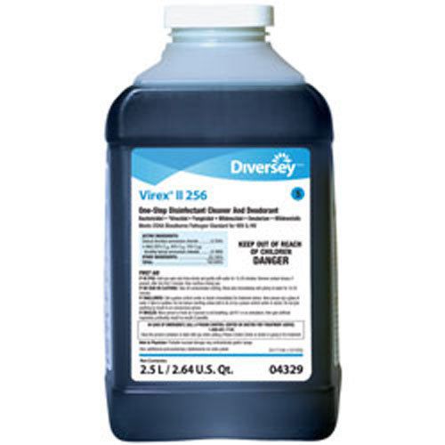 Diversey virex ii 256 one-step disinfectant cleaner  2 -2.5l bottle 2 pack for sale