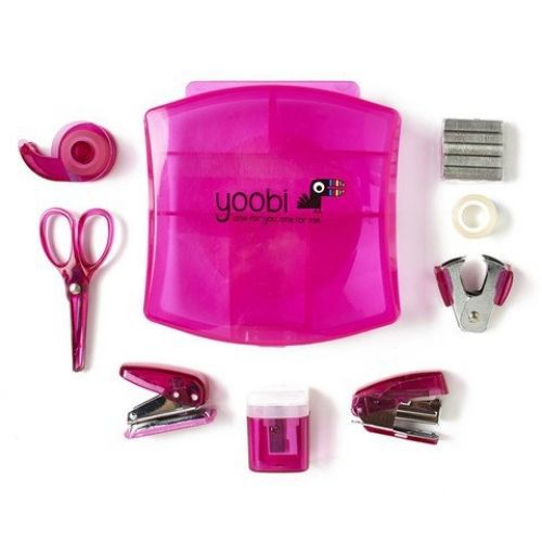 Yoobi Desk Mini Supply Kit-Pink
