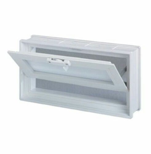16x8x3 Vinyl, Thermal Pane, Glass Block Vent with Dual Insulated Glass Unit