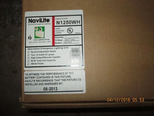 Navilite Exit And Emergency Lighting N1250WH New Old Stock