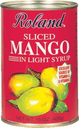 Roland Sliced Mango in Light Syrup, 15-Ounce Can (Pack of 12)