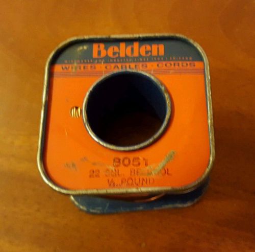 Belden 8051 magnet wire 1/2 lb spool 22 awg approvimatly 3/4 of a spool. for sale