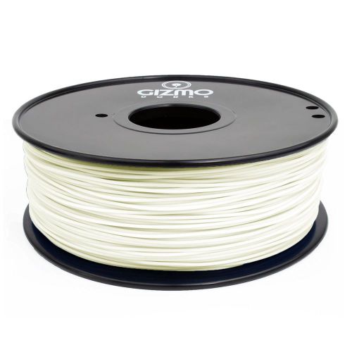 Gizmo dorks 3mm (2.85mm) pla filament 1kg / 2.2lb for 3d printers, white for sale