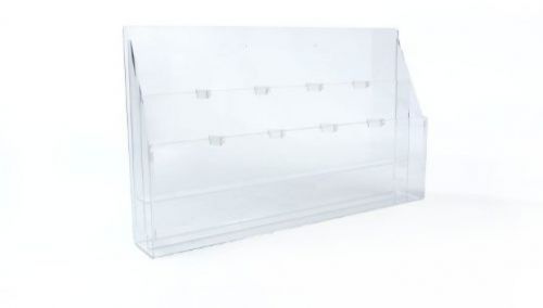 Displays2go Clear Acrylic Countertop Literature Holder With Adjustable Pegs For