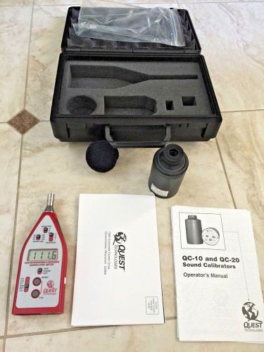 Quest 2200 Integrating- Ave. Sound Level Meter &amp; QC10 Calibrator  &amp; Case manual