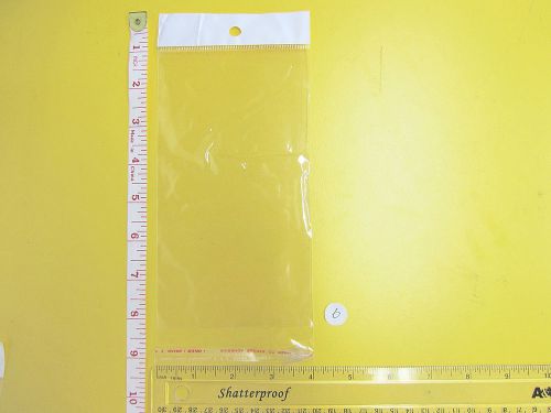 Self Adhesive Clear Resealable Cellophane 10x18cm (4x7&#034;) Bag Hole Hang-6 500pc