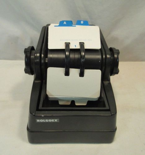 Rolodex Mini Rotary R2G A-Z Card Flip File With Retractable Lid VTG