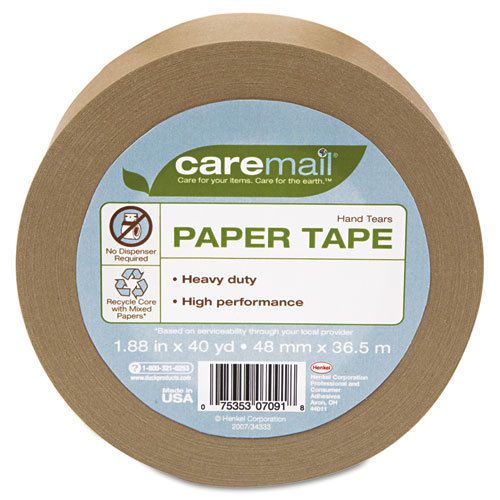 Paper Packaging Tape, Heavy-Duty 6.1 mil, 1.88&#034; x 40yds