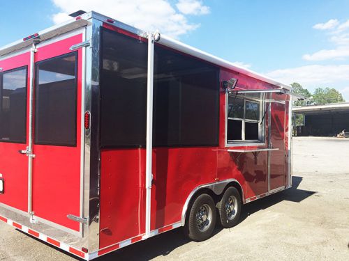 8.5x20 bbq porch trailer; smoker installed, deep fryer, 4 burner stove, refrig for sale